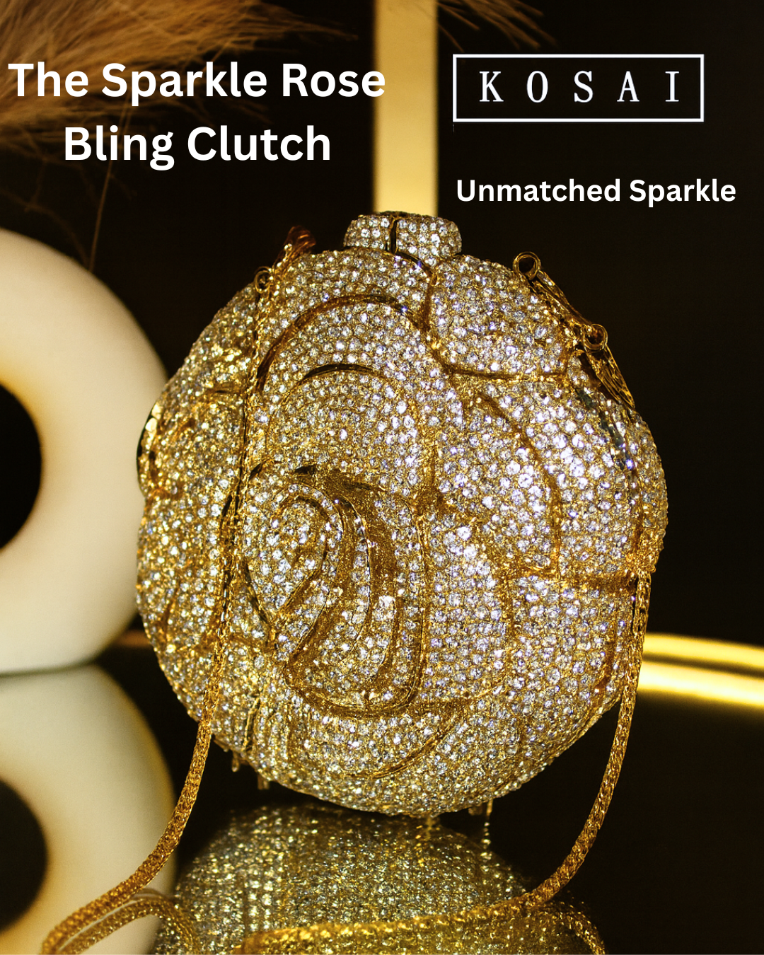The Sparkle Rose Bling Clutch