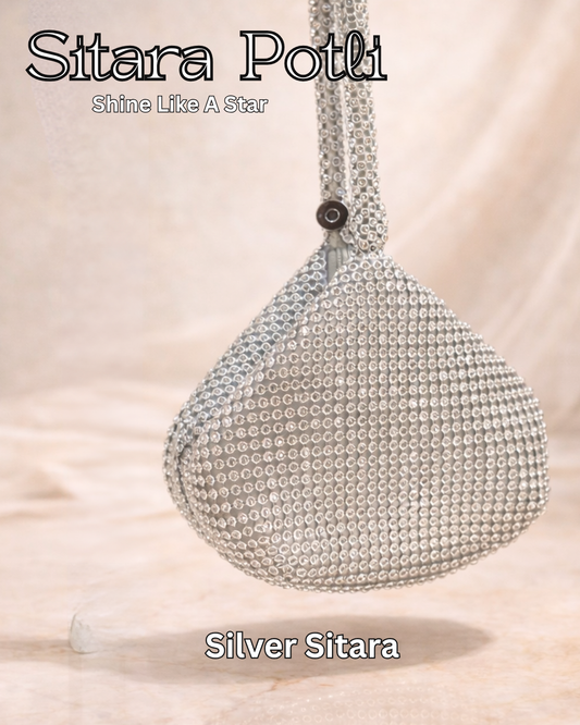 Sitara Potli – Handcrafted Crystal Embellished Potli