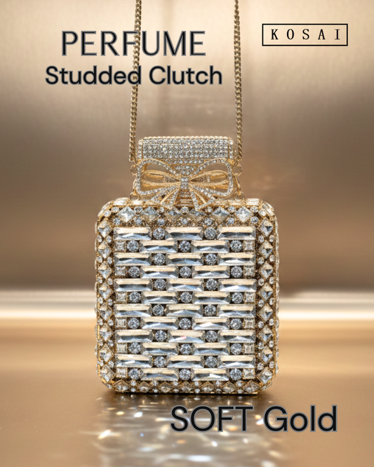 THE PERFUME STUDDED KOSAI CLUTCH