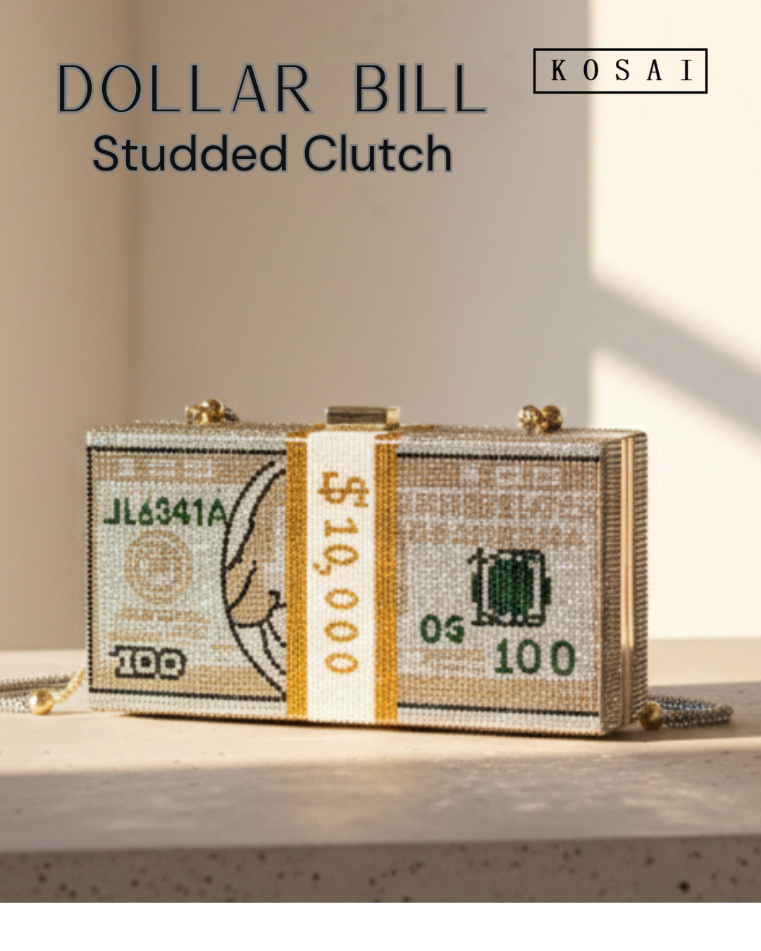The Dollar Bill Bling Clutch