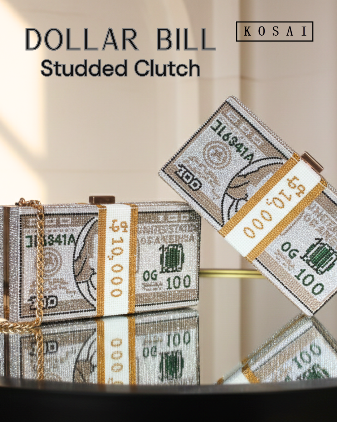 The Dollar Bill Bling Clutch