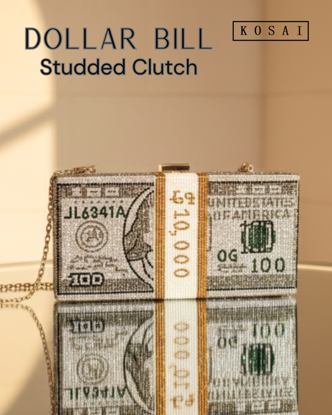 The Dollar Bill Bling Clutch