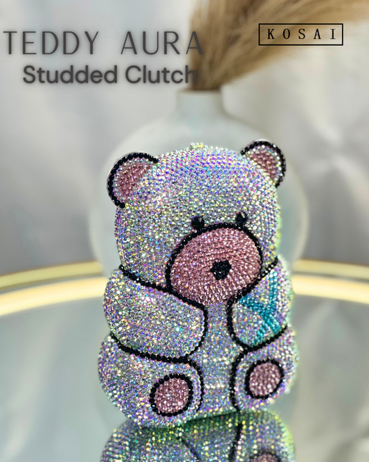 Teddy Aura Rhinestone Evening Clutch Bag – Kosai Bags