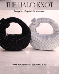The Halo Knot – Crystal Embellished Evening Bag