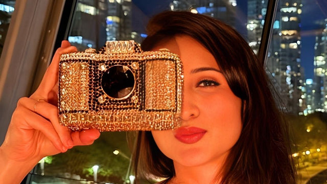 Camera Studded Clutch