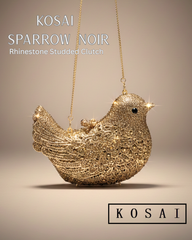 Sparrow Noir Studded Clutch