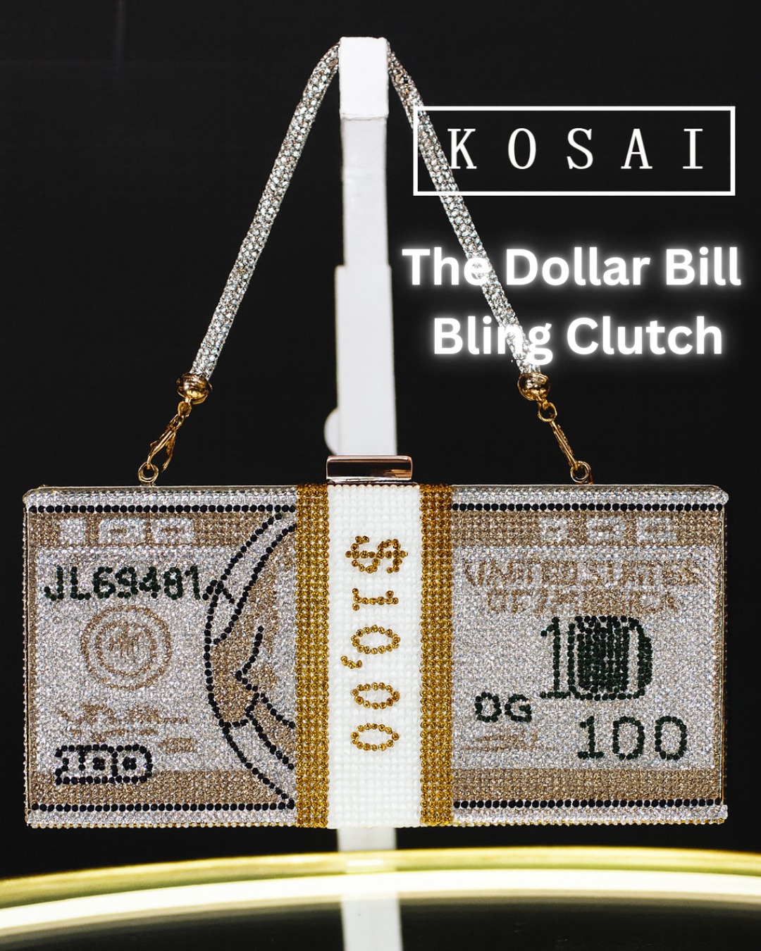 The Dollar Bill Bling Clutch