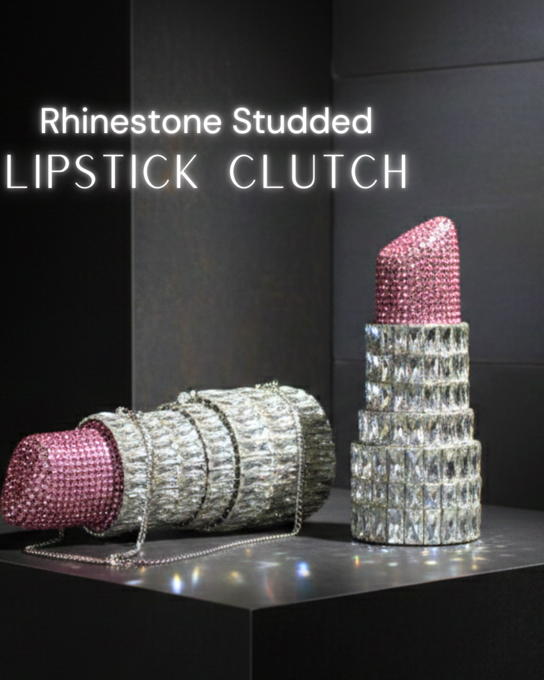 LIPSTICK STUDDED CLUTCH