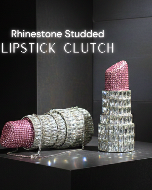 LIPSTICK STUDDED CLUTCH