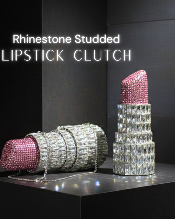 Lipstick Studded Clutch
