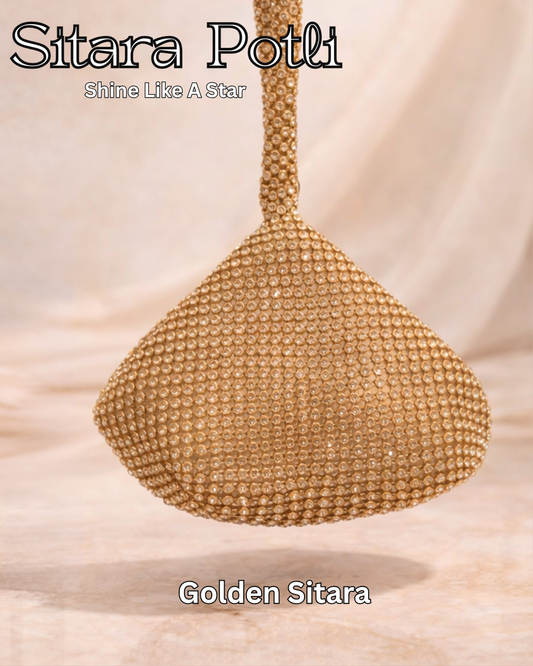 Sitara Potli – Handcrafted Crystal Embellished Potli