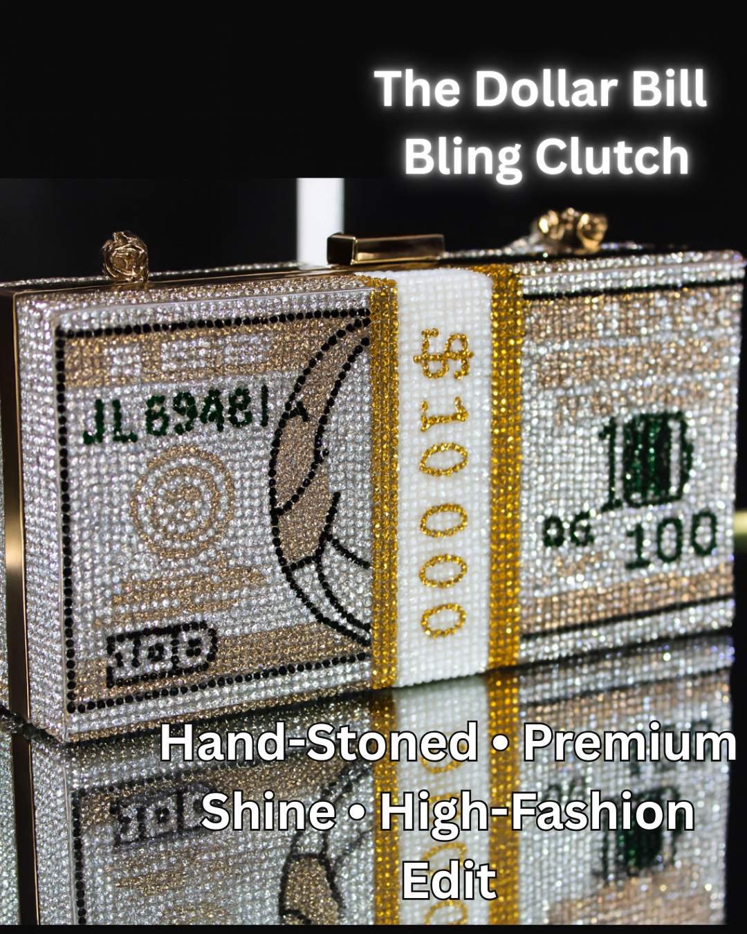 The Dollar Bill Bling Clutch