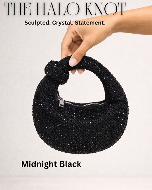 The Halo Knot – Crystal Embellished Evening Bag