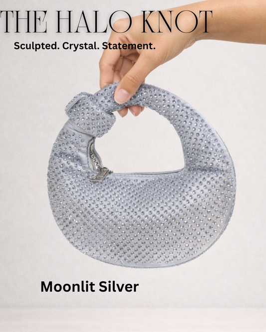 The Halo Knot – Crystal Embellished Evening Bag