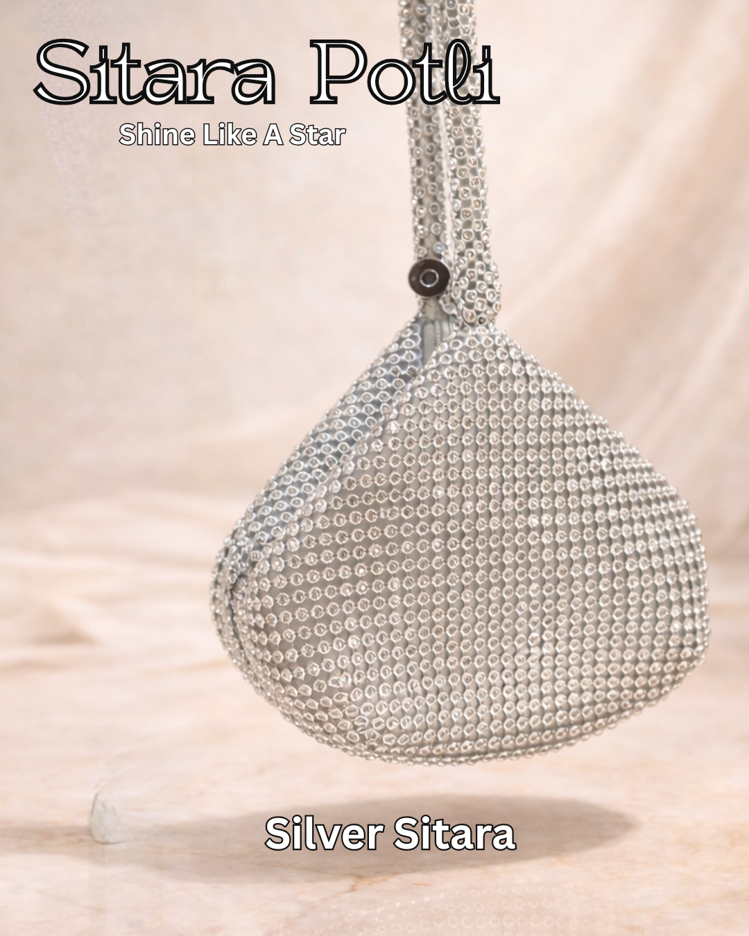 Sitara Potli – Handcrafted Crystal Embellished Potli