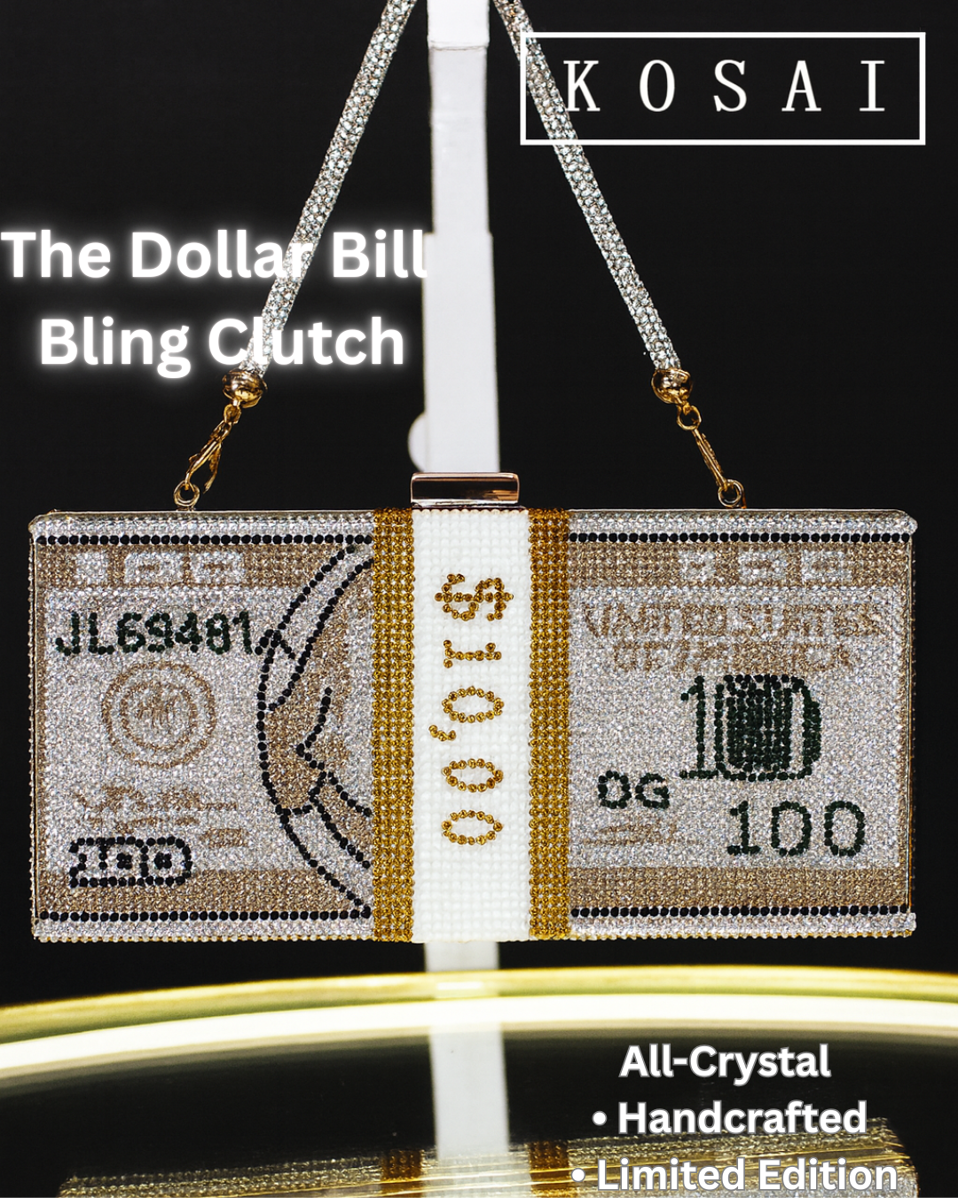 The Dollar Bill Bling Clutch