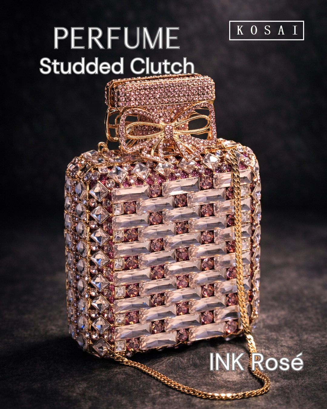THE PERFUME STUDDED KOSAI CLUTCH
