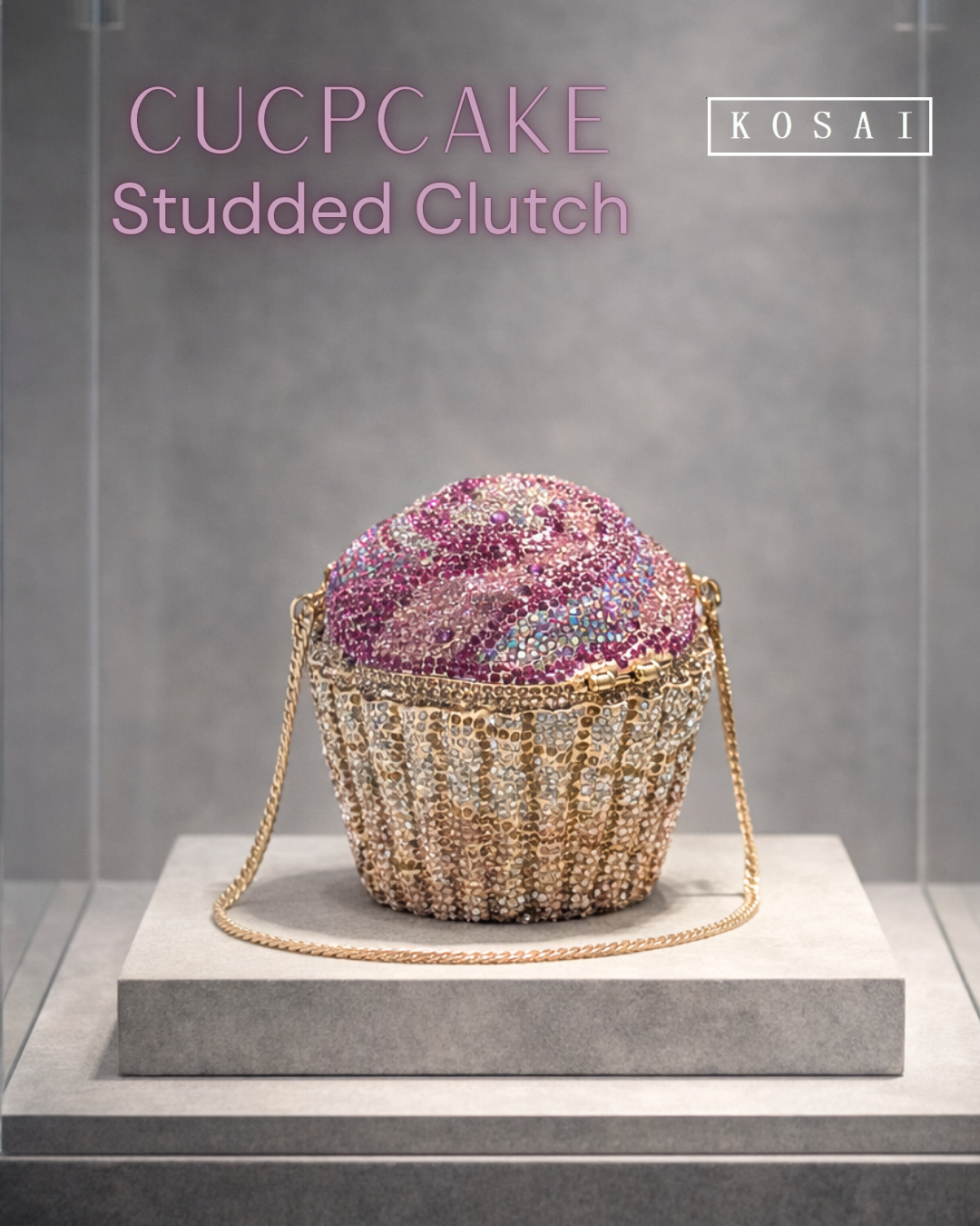 Cupcake STUDDED Clutch