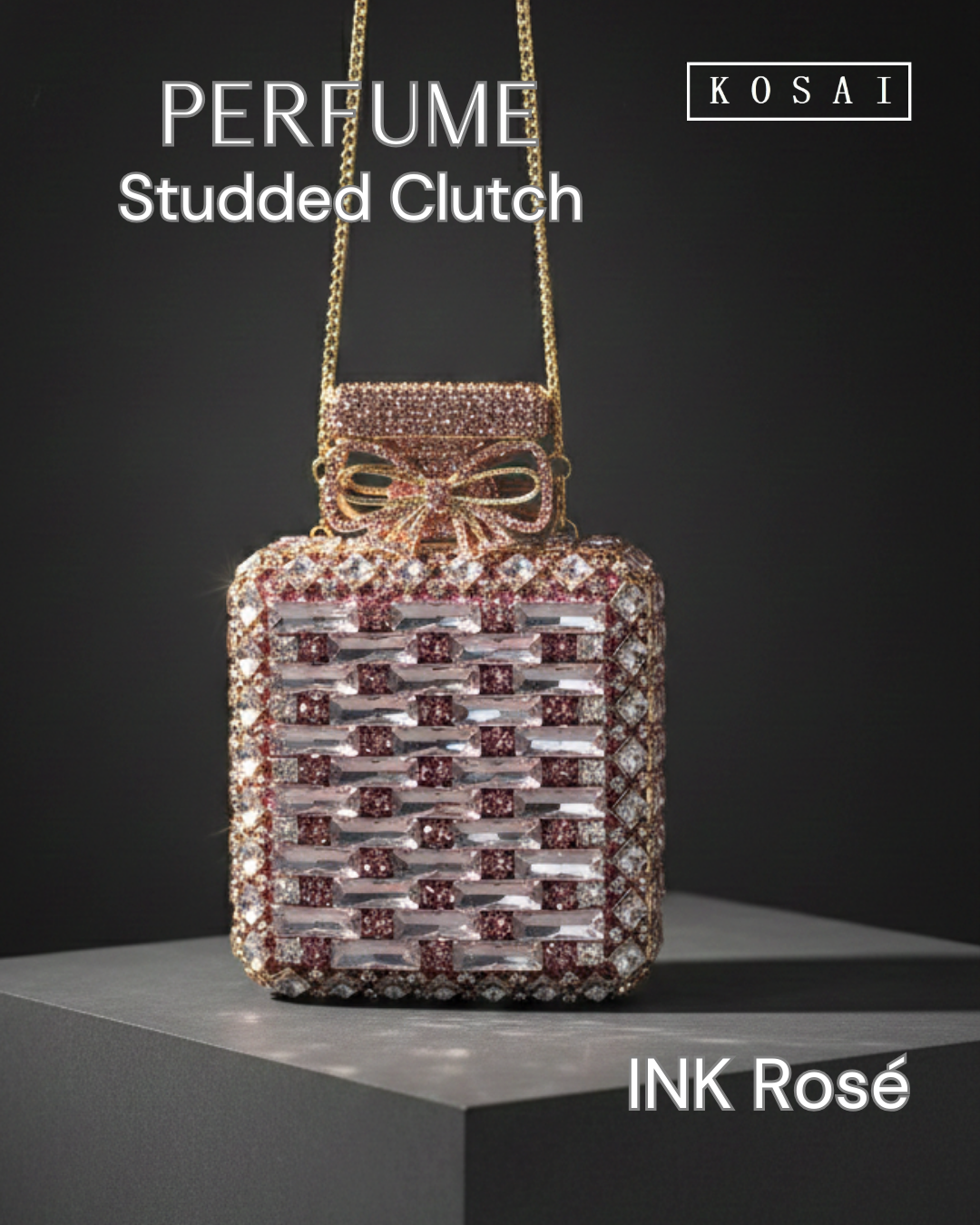 THE PERFUME STUDDED KOSAI CLUTCH