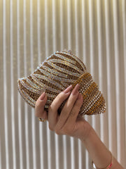 Shell Studded Clutch