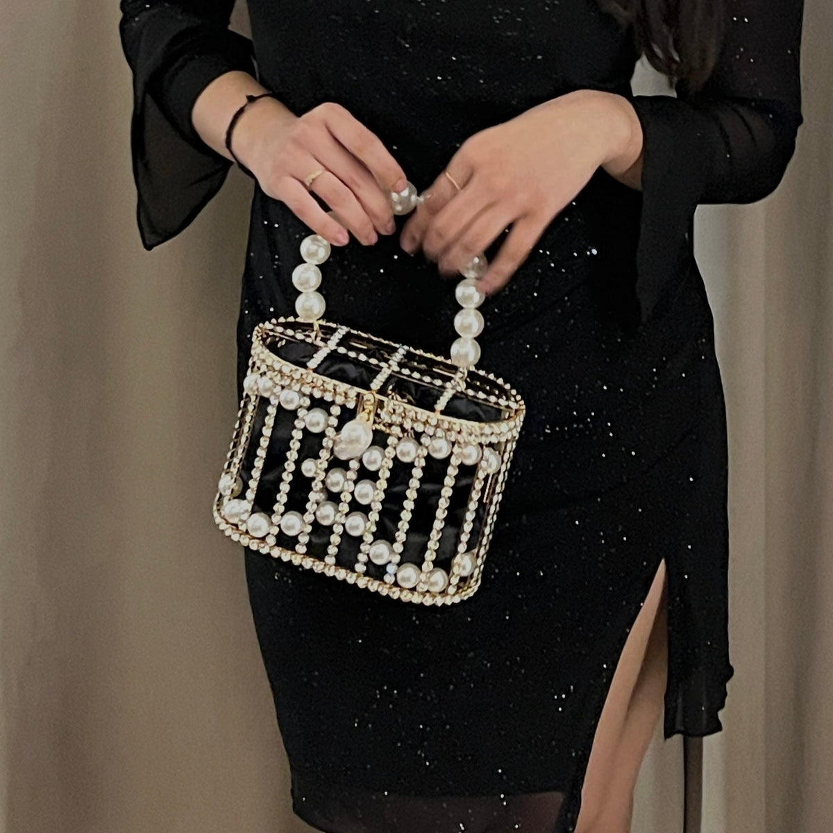 Satin Doré- Hand bag