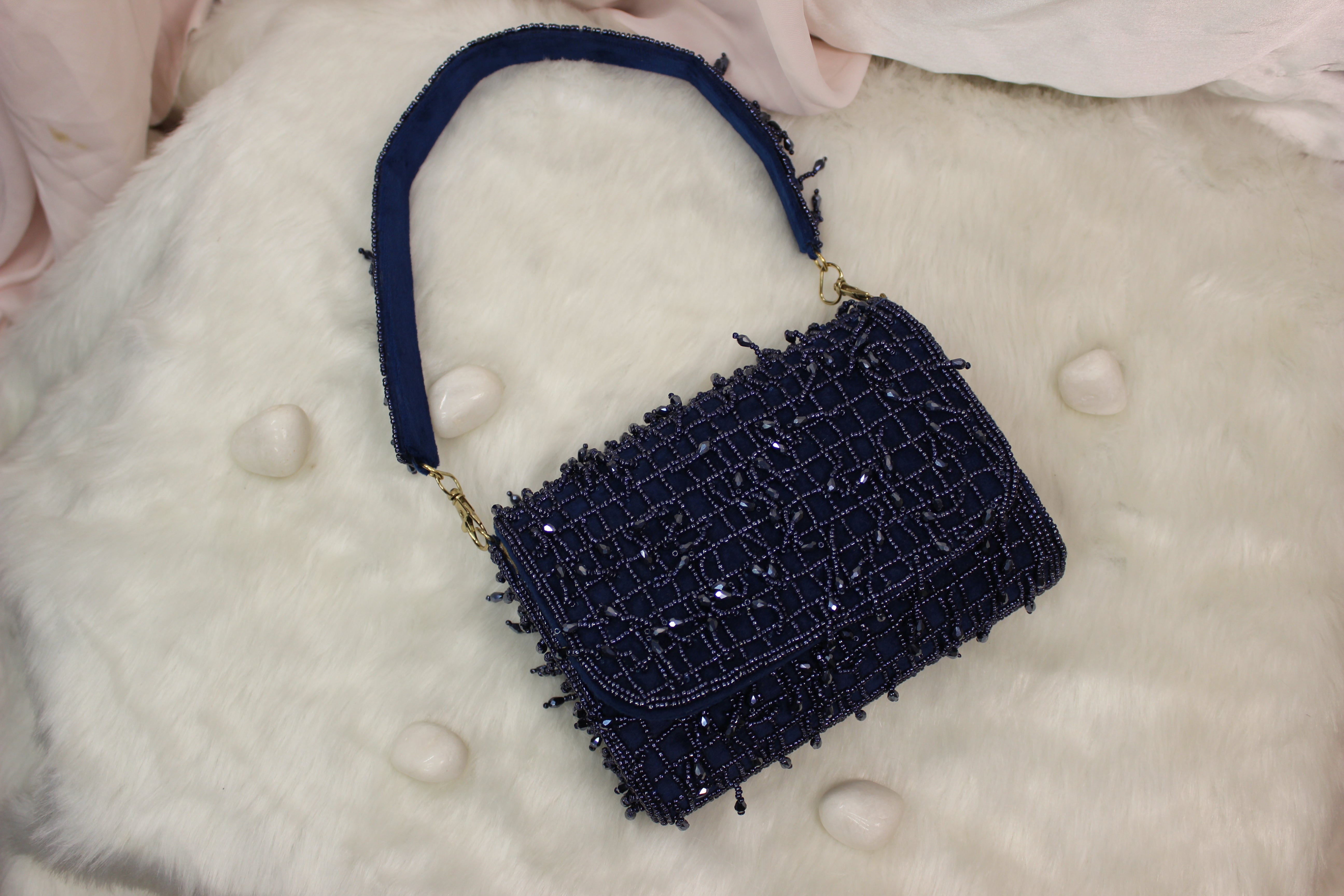 Blue Flap Bag