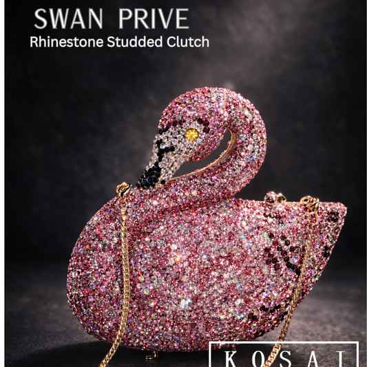 Swan Privé Studded Clutch