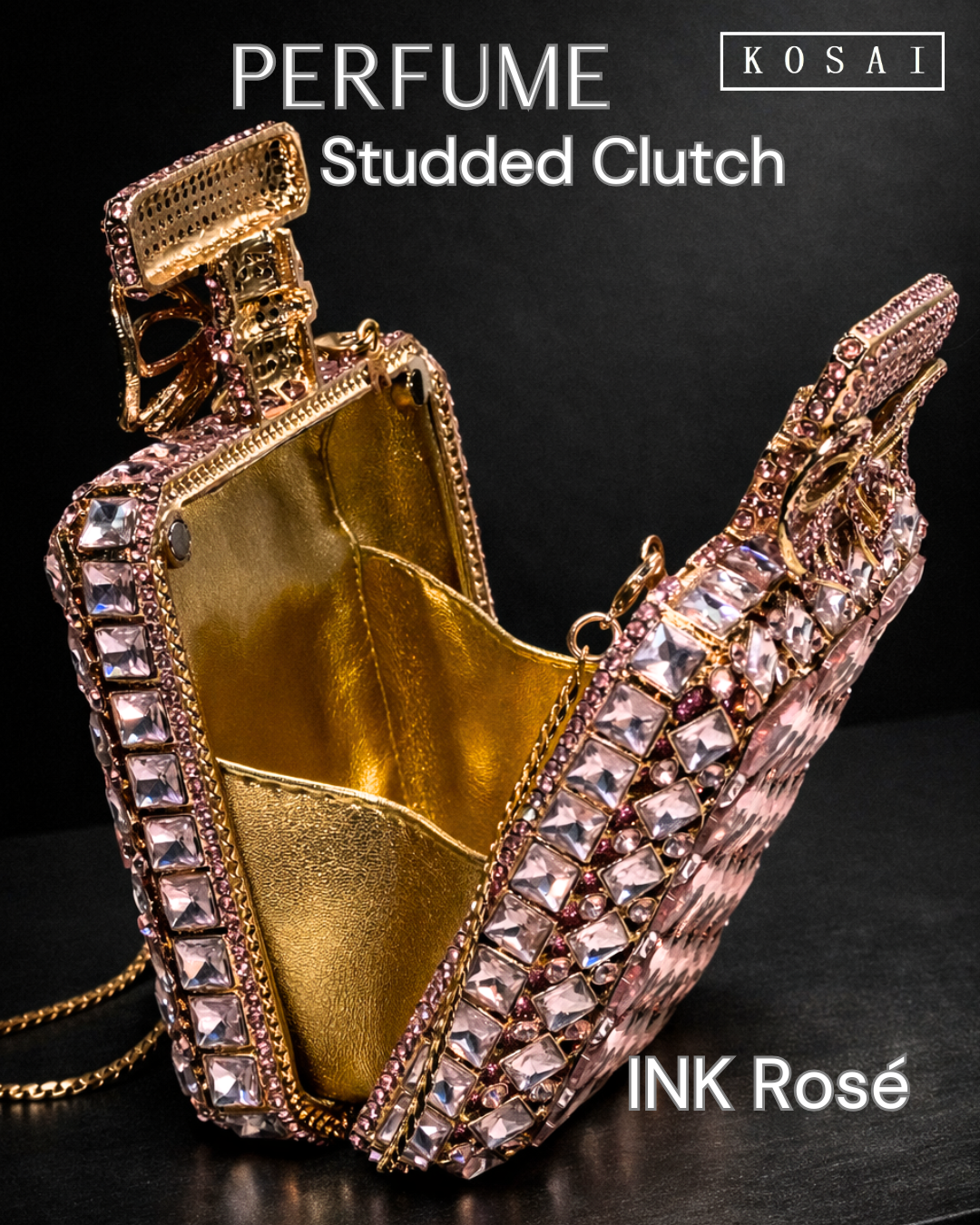 THE PERFUME STUDDED KOSAI CLUTCH